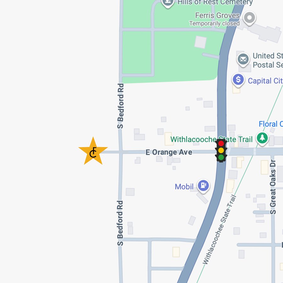 Map showing the Fenco Farms location near E Orange Ave and S Bedford Rd, Floral City, FL